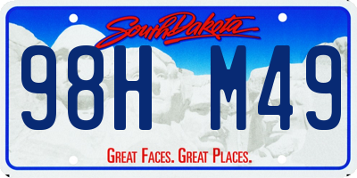 SD license plate 98HM49