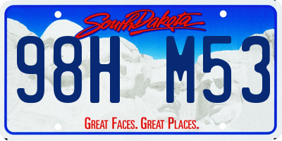 SD license plate 98HM53