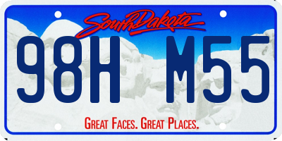 SD license plate 98HM55