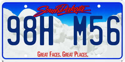SD license plate 98HM56