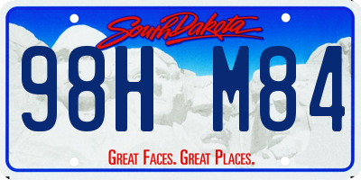 SD license plate 98HM84