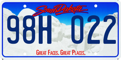 SD license plate 98HO22