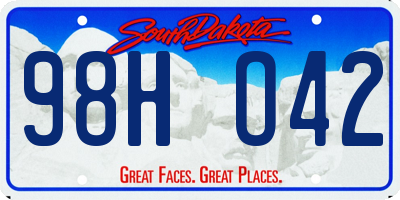 SD license plate 98HO42