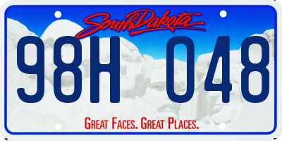 SD license plate 98HO48