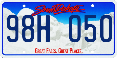 SD license plate 98HO50