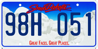 SD license plate 98HO51