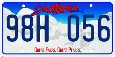 SD license plate 98HO56