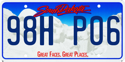 SD license plate 98HP06