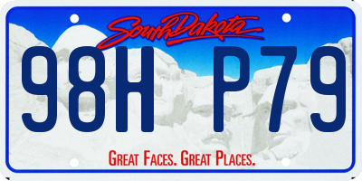 SD license plate 98HP79