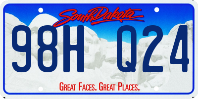 SD license plate 98HQ24