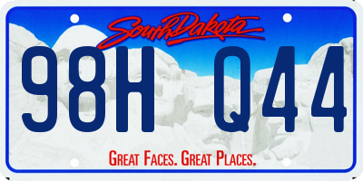 SD license plate 98HQ44