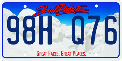 SD license plate 98HQ76