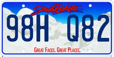 SD license plate 98HQ82