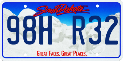 SD license plate 98HR32
