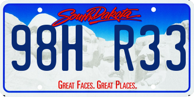 SD license plate 98HR33