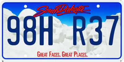 SD license plate 98HR37