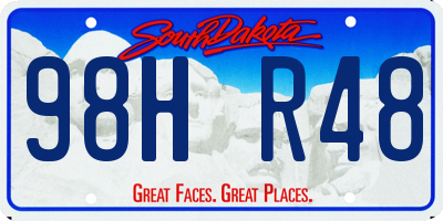 SD license plate 98HR48