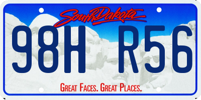 SD license plate 98HR56