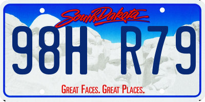 SD license plate 98HR79