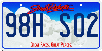 SD license plate 98HS02