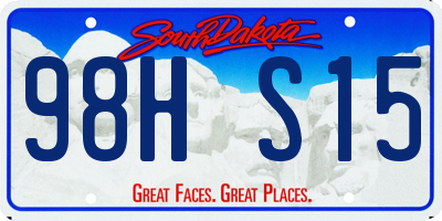 SD license plate 98HS15