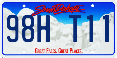 SD license plate 98HT11