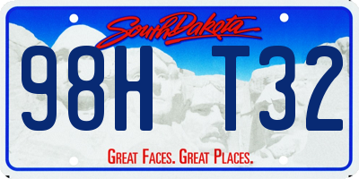 SD license plate 98HT32