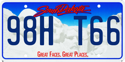 SD license plate 98HT66