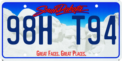 SD license plate 98HT94