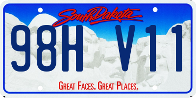 SD license plate 98HV11