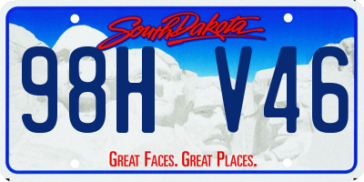 SD license plate 98HV46