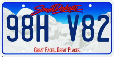 SD license plate 98HV82