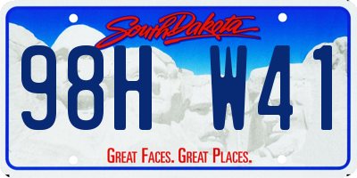 SD license plate 98HW41