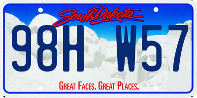 SD license plate 98HW57