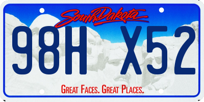 SD license plate 98HX52