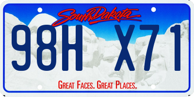 SD license plate 98HX71