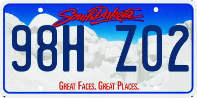 SD license plate 98HZ02
