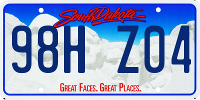 SD license plate 98HZ04