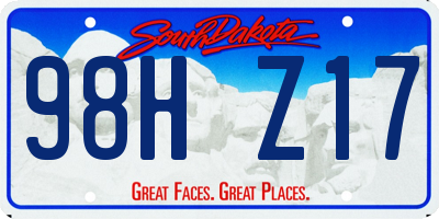 SD license plate 98HZ17