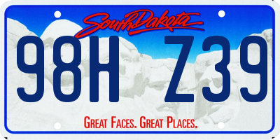 SD license plate 98HZ39