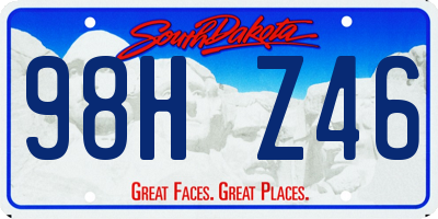SD license plate 98HZ46