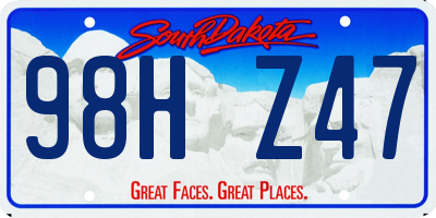 SD license plate 98HZ47
