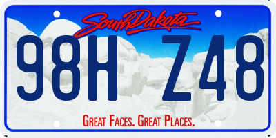 SD license plate 98HZ48