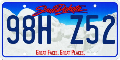 SD license plate 98HZ52