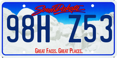 SD license plate 98HZ53