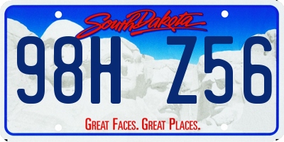 SD license plate 98HZ56