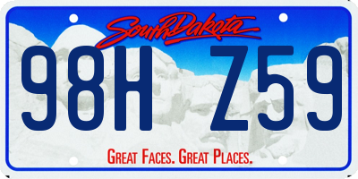 SD license plate 98HZ59
