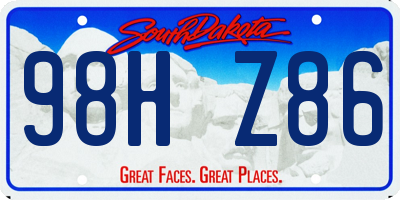 SD license plate 98HZ86