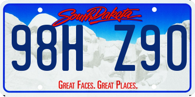 SD license plate 98HZ90