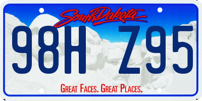 SD license plate 98HZ95